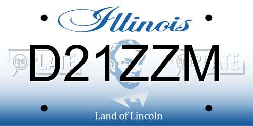 D21ZZM Illinois License Plate