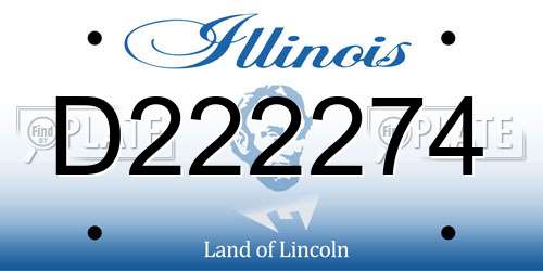 D222274 Illinois License Plate
