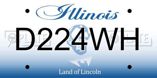D224WH Illinois License Plate