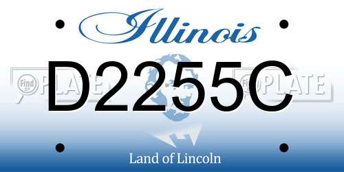 D2255C Illinois License Plate