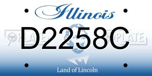 D2258C Illinois License Plate