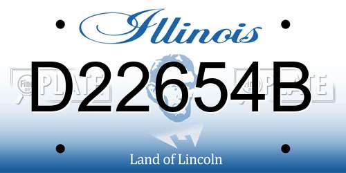 D22654B Illinois License Plate