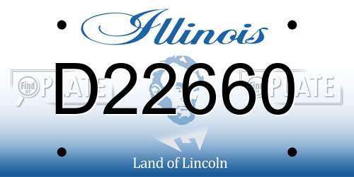D22660 Illinois License Plate