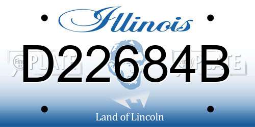 D22684B Illinois License Plate