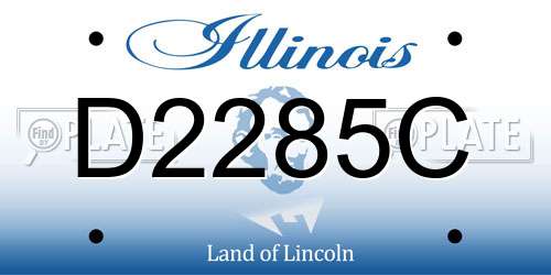 D2285C Illinois License Plate