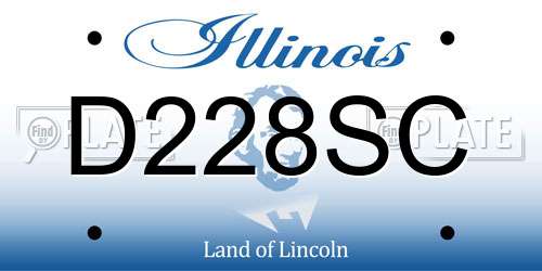 D228SC Illinois License Plate