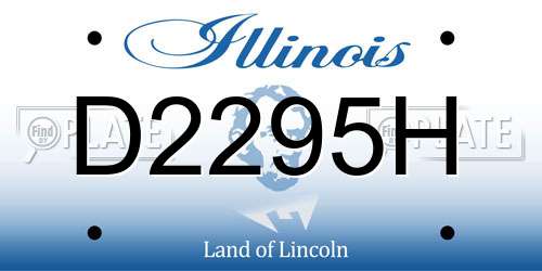 D2295H Illinois License Plate