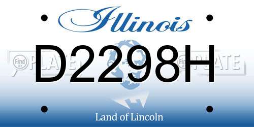 D2298H Illinois License Plate