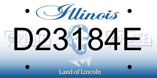 D23184E Illinois License Plate