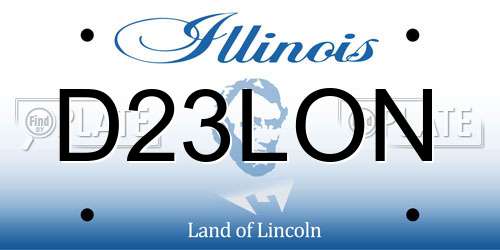 D23LON Illinois License Plate