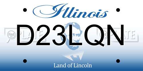 D23LQN Illinois License Plate