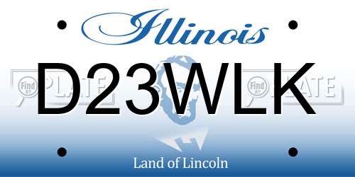D23WLK Illinois License Plate