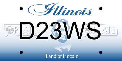 D23WS Illinois License Plate