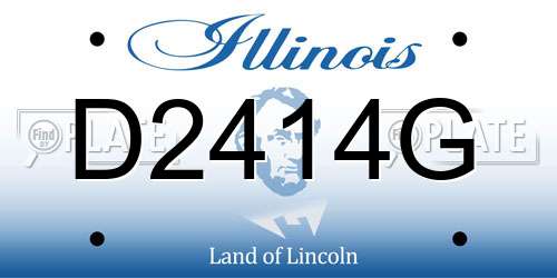 D2414G Illinois License Plate