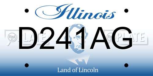 D241AG Illinois License Plate