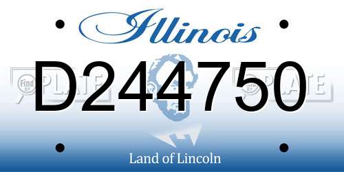 D244750 Illinois License Plate