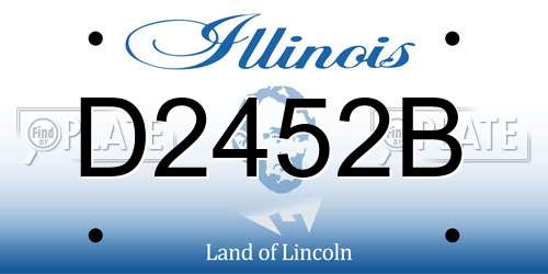 D2452B Illinois License Plate