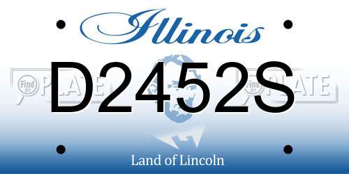 D2452S Illinois License Plate