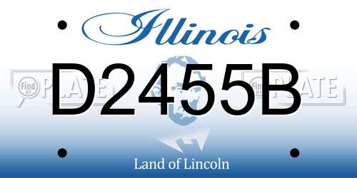 D2455B Illinois License Plate