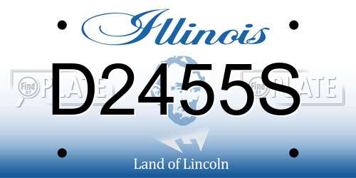 D2455S Illinois License Plate