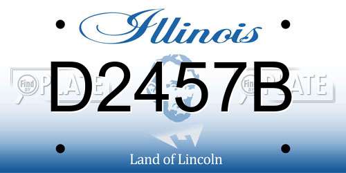 D2457B Illinois License Plate