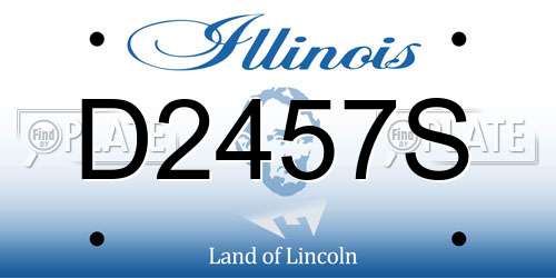 D2457S Illinois License Plate