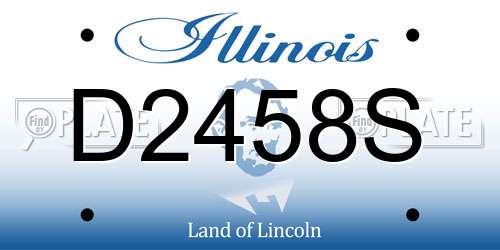 D2458S Illinois License Plate
