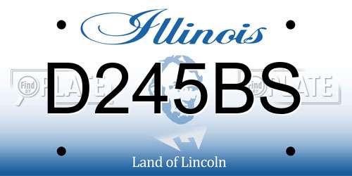 D245BS Illinois License Plate