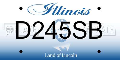 D245SB Illinois License Plate