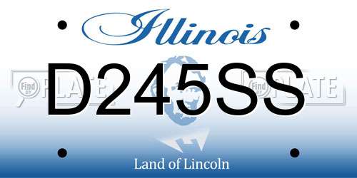 D245SS Illinois License Plate