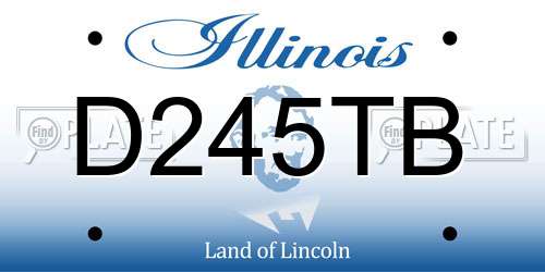 D245TB Illinois License Plate