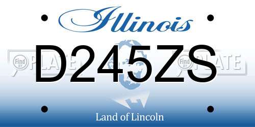 D245ZS Illinois License Plate