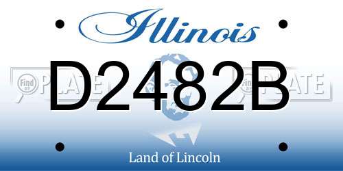 D2482B Illinois License Plate