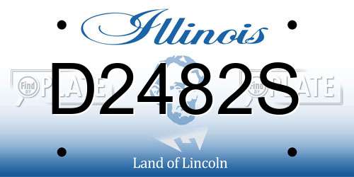 D2482S Illinois License Plate
