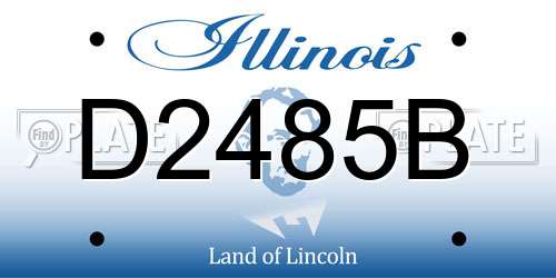 D2485B Illinois License Plate