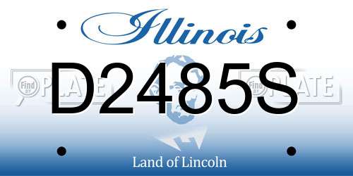 D2485S Illinois License Plate