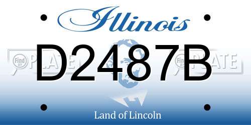 D2487B Illinois License Plate