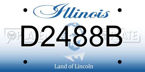 D2488B Illinois License Plate