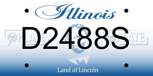 D2488S Illinois License Plate