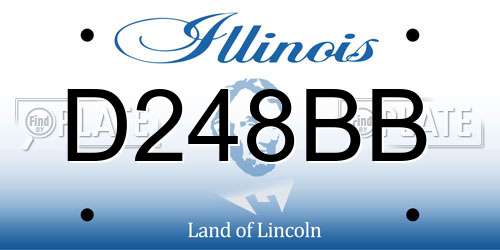 D248BB Illinois License Plate