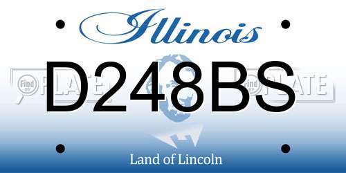 D248BS Illinois License Plate