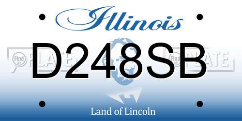 D248SB Illinois License Plate