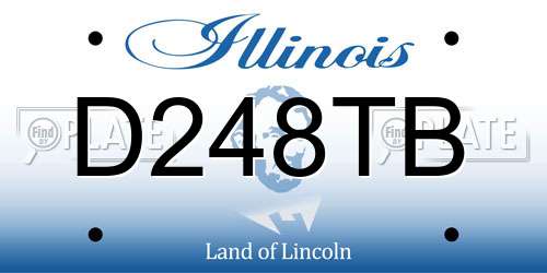 D248TB Illinois License Plate