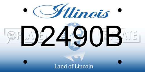 D2490B Illinois License Plate