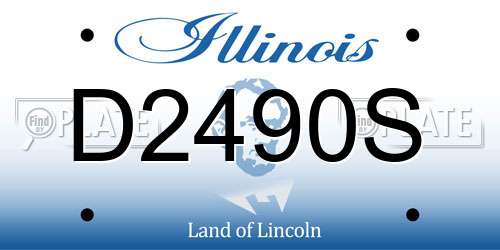 D2490S Illinois License Plate
