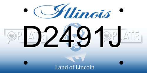 D2491J Illinois License Plate