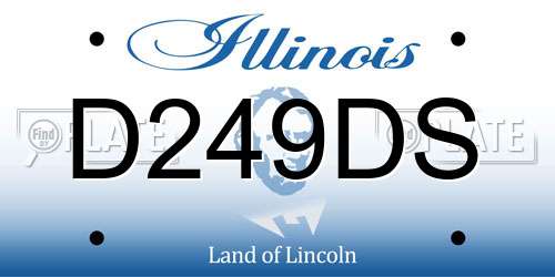 D249DS Illinois License Plate