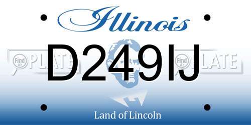 D249IJ Illinois License Plate