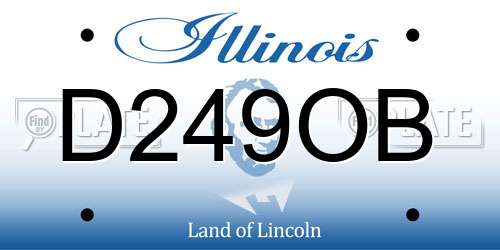 D249OB Illinois License Plate