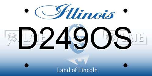 D249OS Illinois License Plate